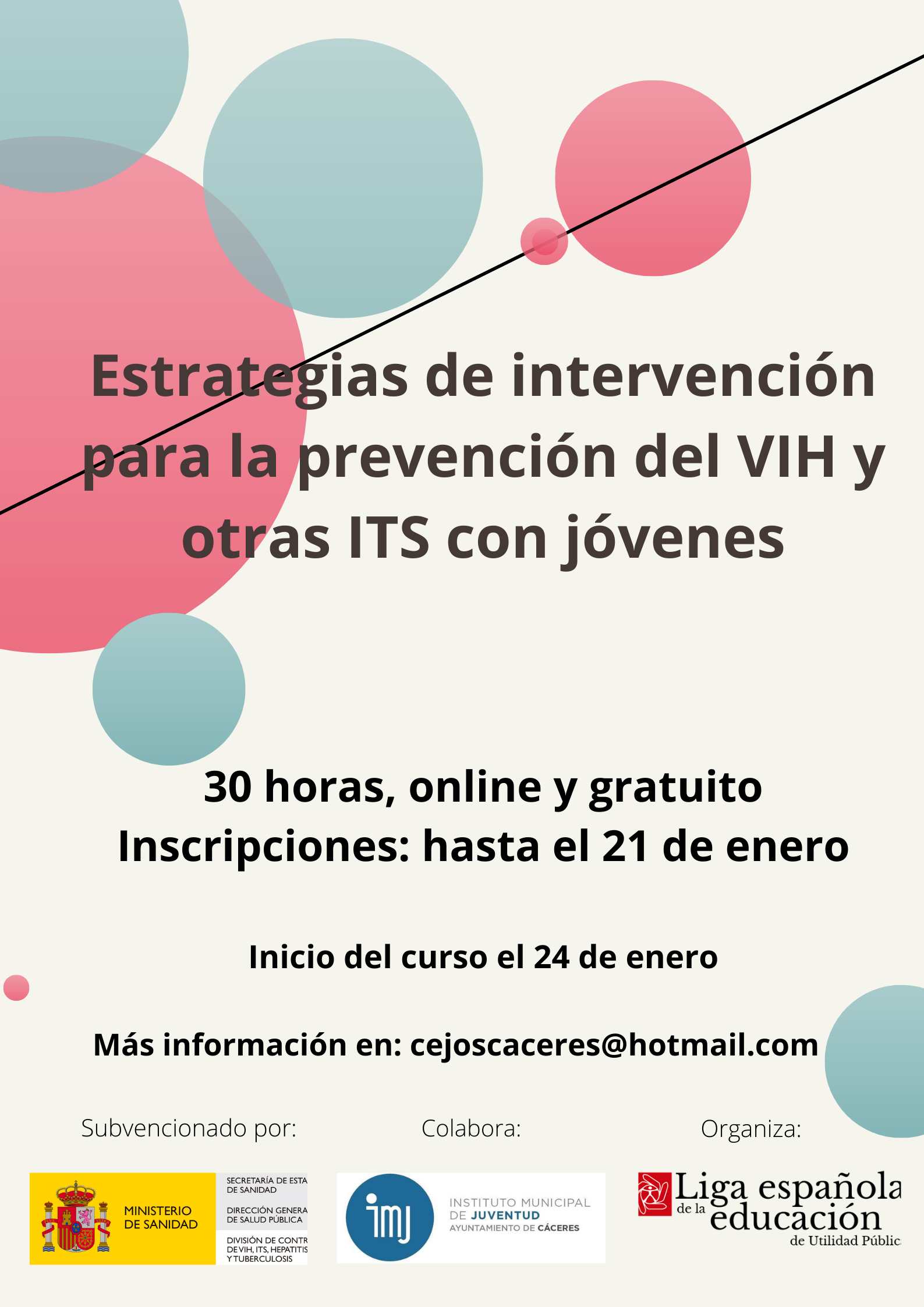 Course Image Estrategias de Intervención para la prevención del VIH y otras ITS en jóvenes. 1ª Edición Extremadura