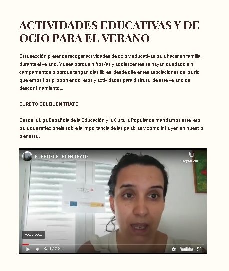 ‘’San Cris al Sol’’, sigue recogiendo actividades educativas y de ocio para niñas y niños del barrio San Cristóbal de los Ángeles en Villaverde, durante el verano.