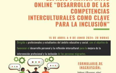 Abierta la inscripción para el Espacio «Desarrollo de las  competencias interculturales como clave para la inclusión»