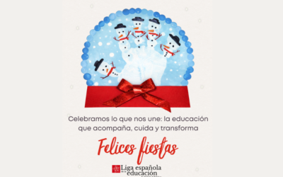 La infancia diseña la postal oficial de la Liga Española de la Educación en su I Concurso de Postales