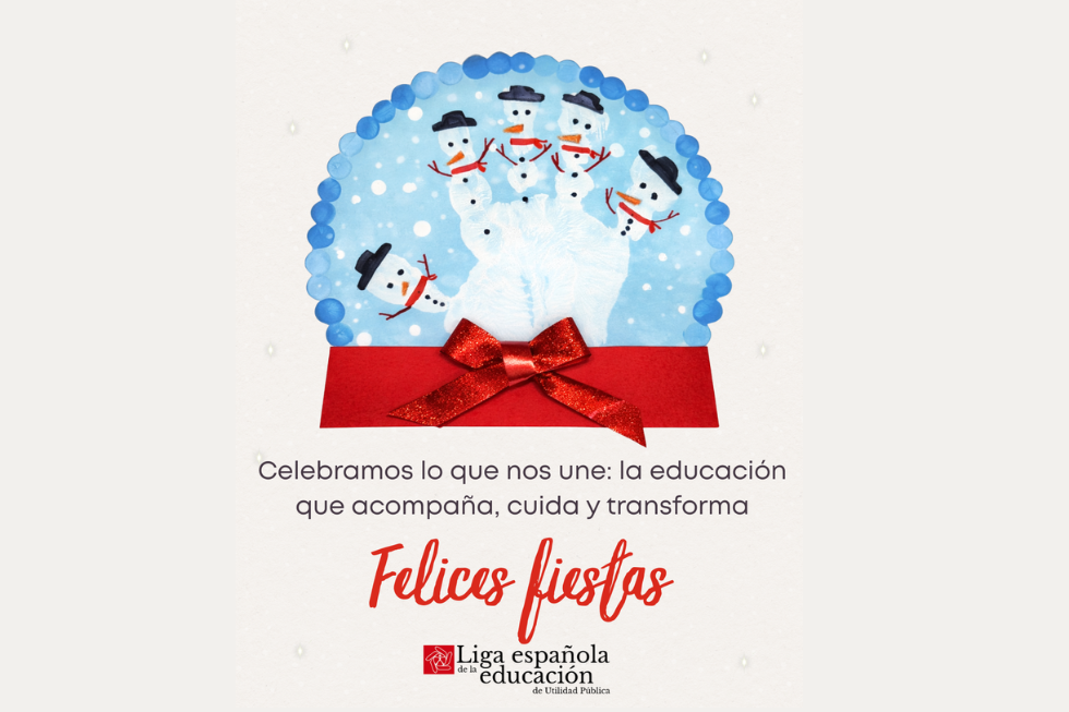 La infancia diseña la postal oficial de la Liga Española de la Educación en su I Concurso de Postales